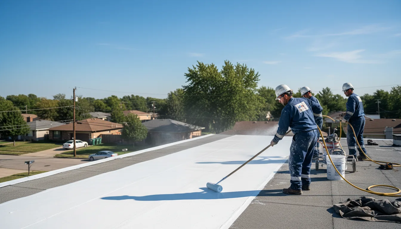 Commercial roof coating in Leawood, KS near me